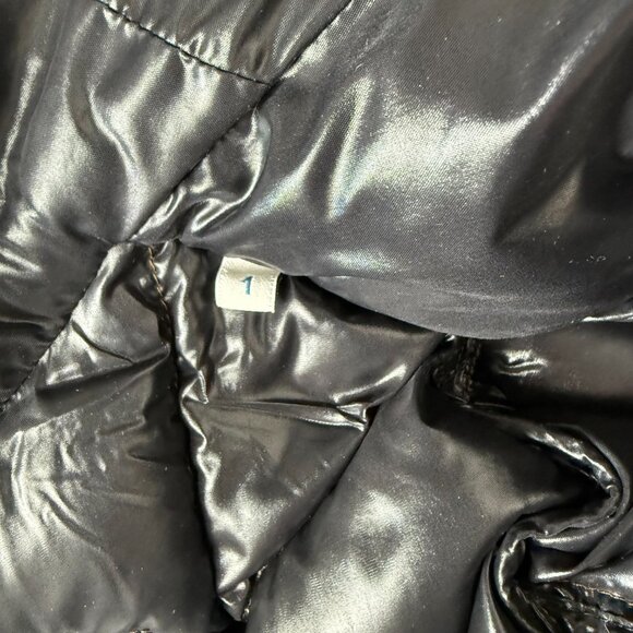 Moncler Fulmarus Shiny Green Down Puffer Coat Real Fur Hood Size 1 - Picture 14 of 14